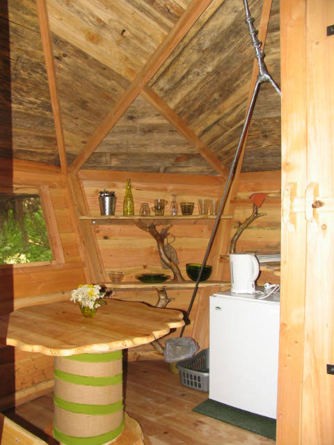 Kitchenette de la cabane